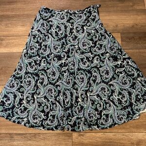 JJill paisley skirt MT NWT